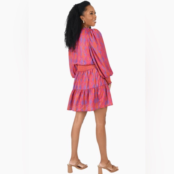 Emily McCarthy Racy Reptile Print Penelope Dress Size Large - Picture 2 of 4